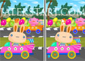 Spot Five Differences Easter Bunny
